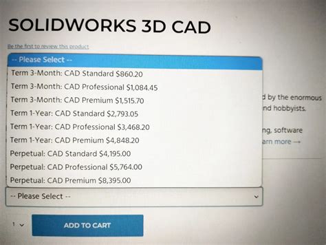 solidworks seat cost - SolidWorks membership price.